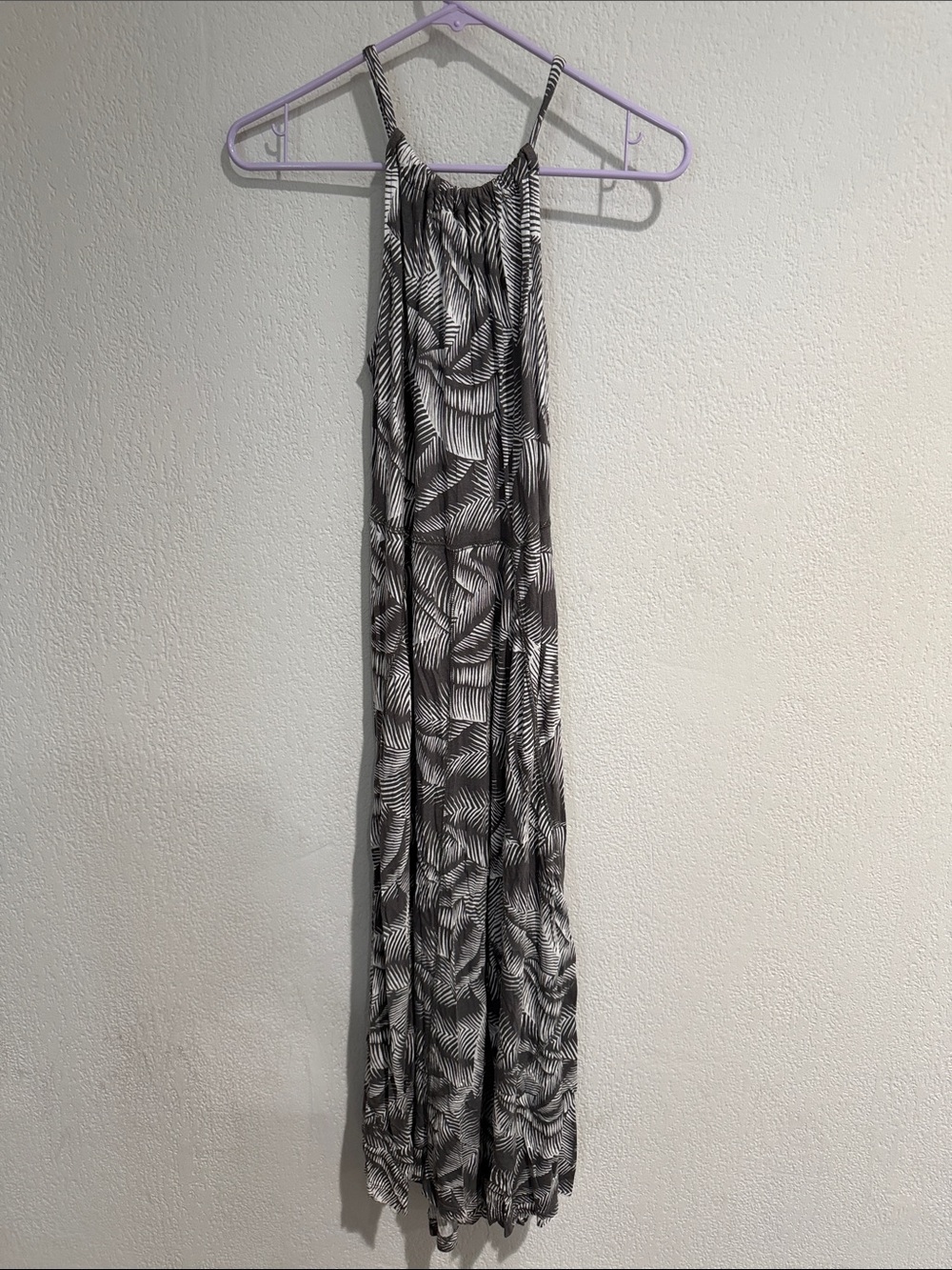 Gap Gray tropical Print Maxi Dress